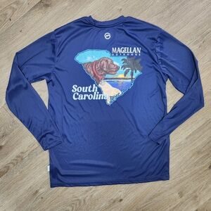 Magellan Outdoors Navy South Carolina Graphic Long Sleeve Size M
